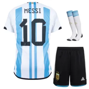 Messi Argentine 2022 Coupe du Monde Enfant Complet - Bleu Ciel