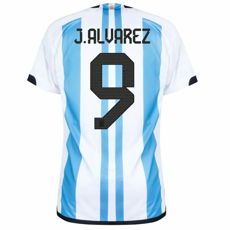 J. ALVAREZ, Argentina 2022 World Cup Home Jersey (Sky Blue)