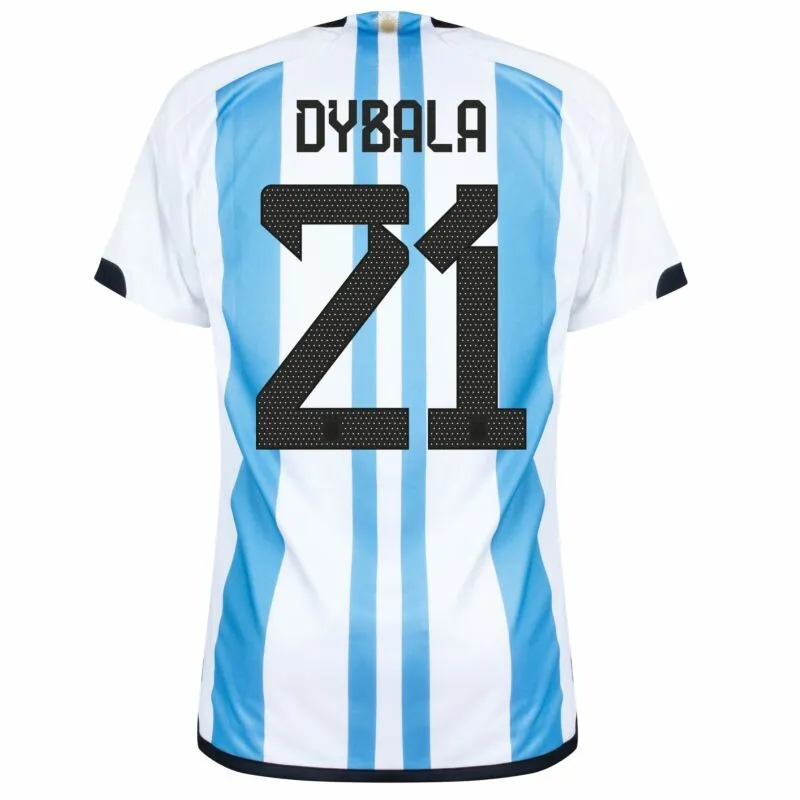 Dybala, Argentina 2022 World Cup Home Jersey (Sky Blue)