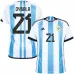 Dybala, Argentina 2022 World Cup Home Jersey (Sky Blue)