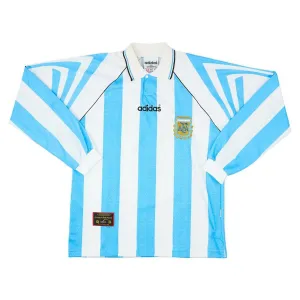 Argentine Maillot de domicile à manches longues de 1998 (Bleu et Blanc)