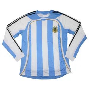 Argentine Maillot de domicile à manches longues en 2006 (Bleu et Blanc)