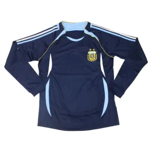 Argentine Maillot d'extérieur à manches longues en 2006 (Bleu)