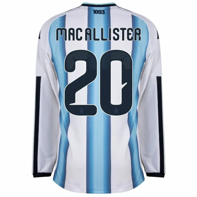 Argentina MAC ALLISTER 2026/27 Home Long Sleeve Jersey - Blue/White
