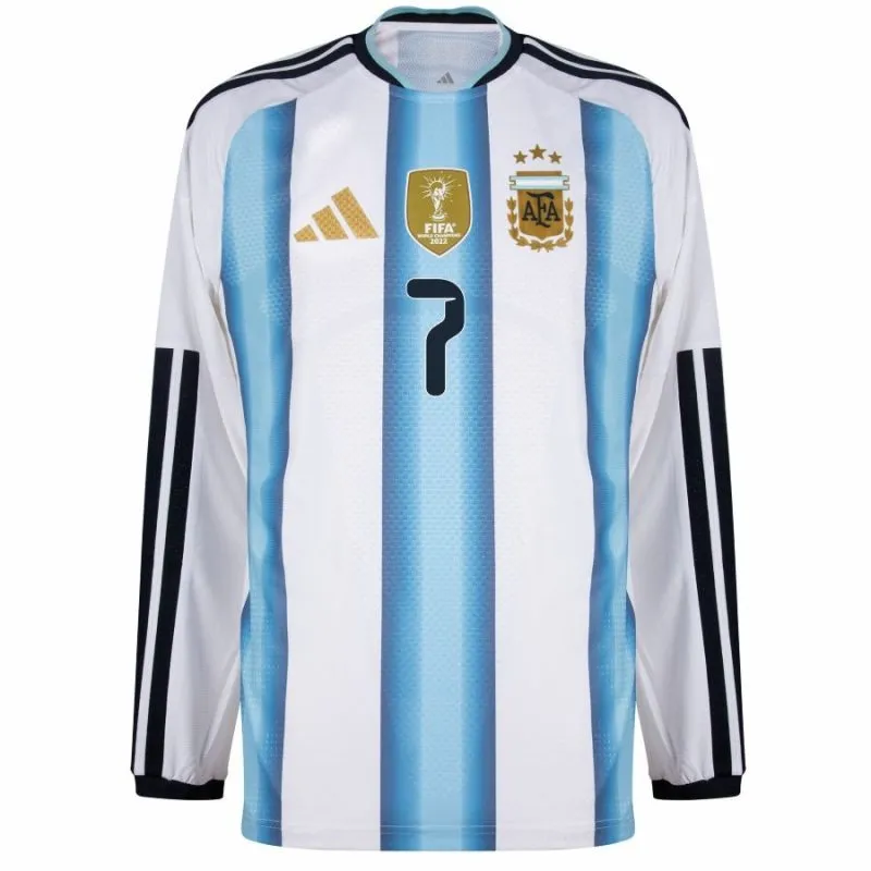 Argentina DE PAUL 2026/27 Home Long Sleeve Jersey - Blue/White