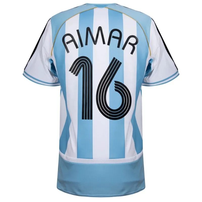 Argentina AIMAR 2006 Retro Home Jersey Blue White