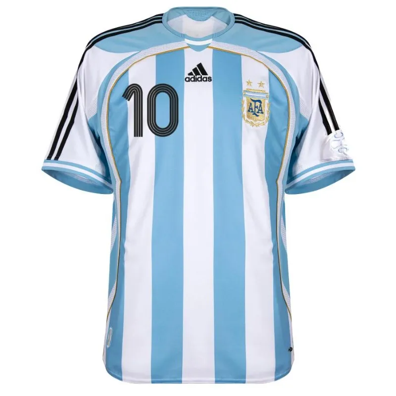 Argentina RIQUELME 2006 Retro Home Jersey Blue White