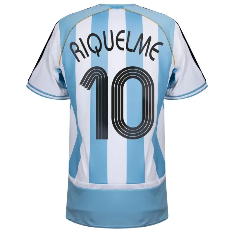 Argentina RIQUELME 2006 Retro Home Jersey Blue White