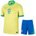 Set di maglia di casa del Brasile 2024/25 - Versione per bambini tifosi (Giallo)