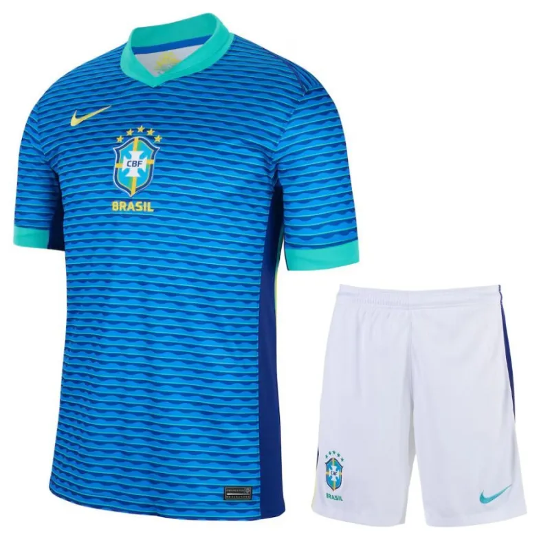 Set di maglia per tifosi bambini del Brasile 2024/25 (Blu)