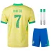 VINI JR Brazil 2024/25 Home Kids Fan Edition Kit - Yellow