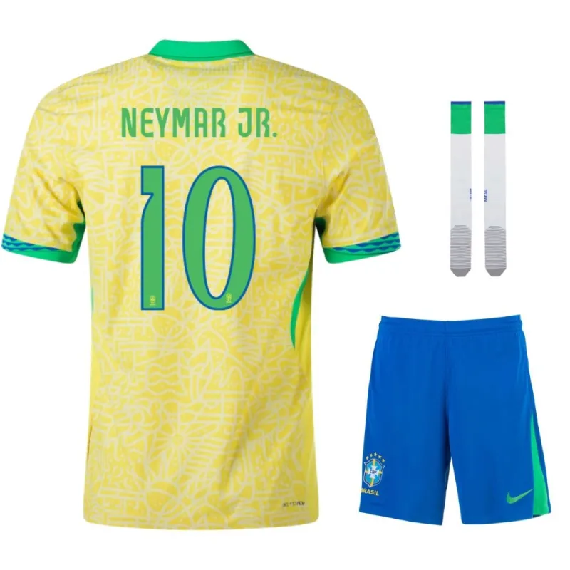 NEYMAR Brasilien 2024/25 Heim Kinder Fan-Trikotset - Gelb
