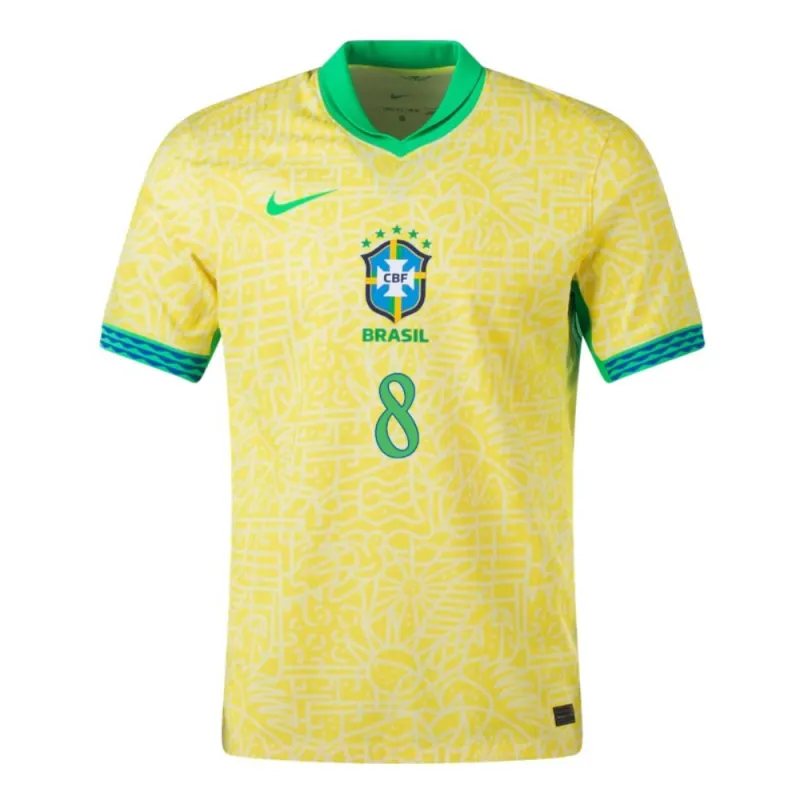 Paquetá, Brazil 2024/25 Home Jersey, Fan Edition, Yellow