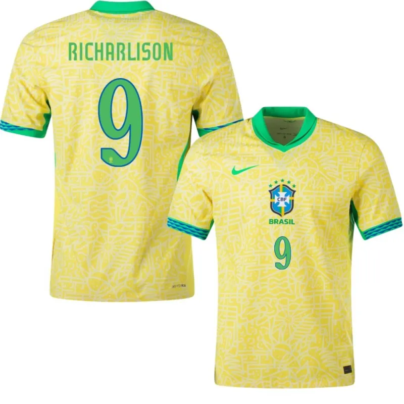 Richarlison, Brasilien Heimtrikot 2024/25, Fanausgabe, Gelb