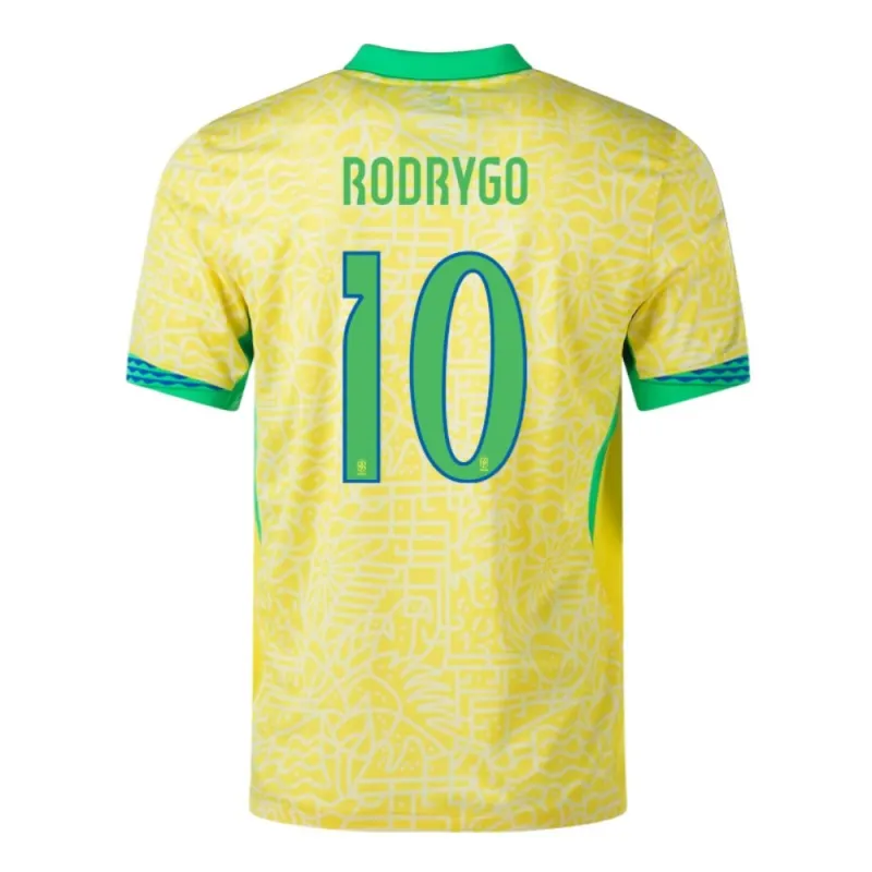 Rodrygo, Maillot d'entraînement du Brésil 2024/25, Version pour les supporters, Jaune