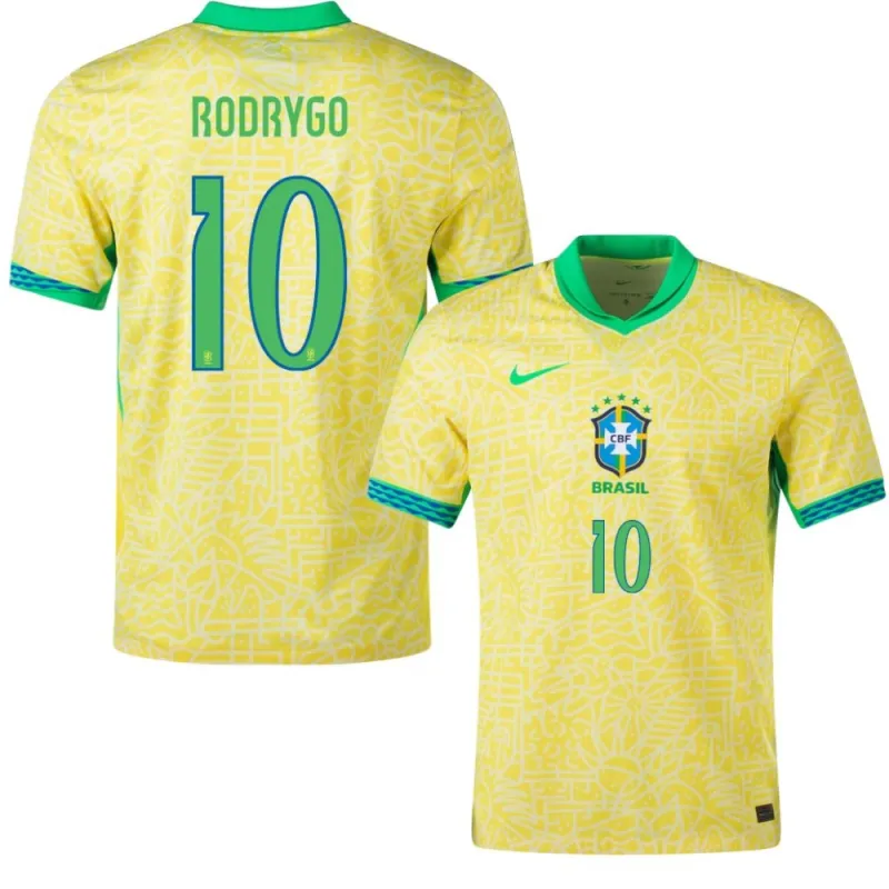 Rodrygo, Maillot d'entraînement du Brésil 2024/25, Version pour les supporters, Jaune