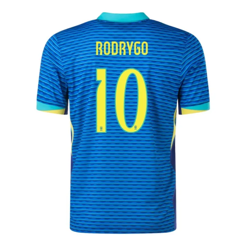 Rodrygo, Brazil 2024/25 Away Jersey, Fan Version, Blue