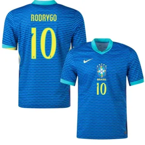 Rodrygo, Brazil 2024/25 Away Jersey, Fan Version, Blue