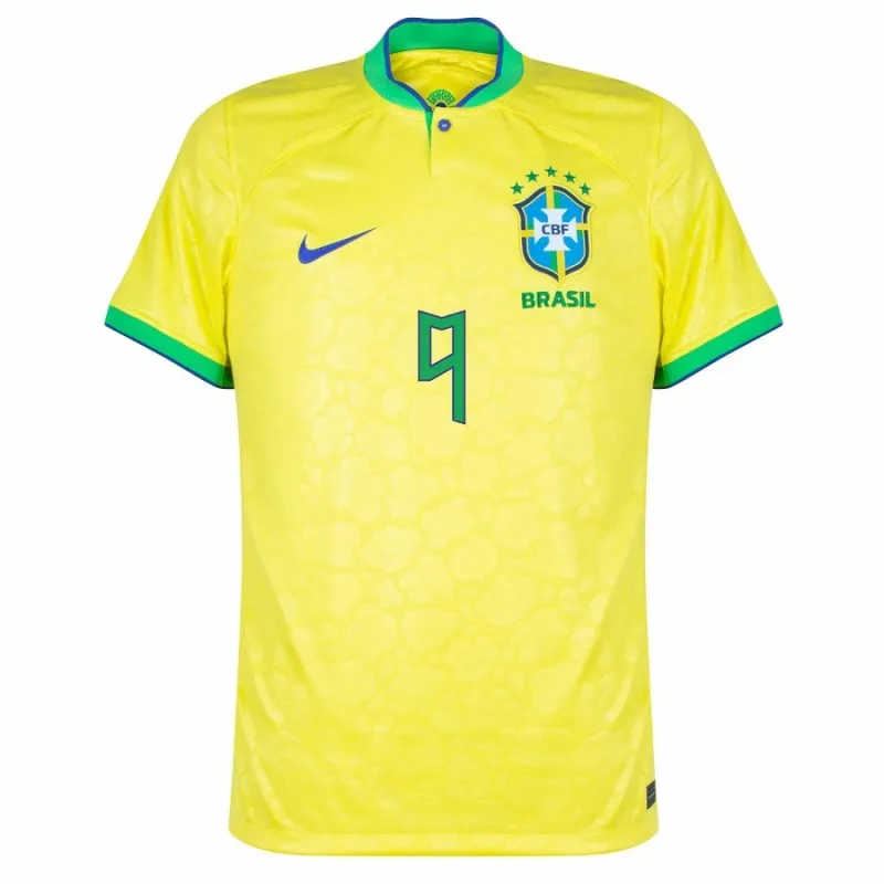G. Jesus Brazil 2022 World Cup Home Jersey - Yellow