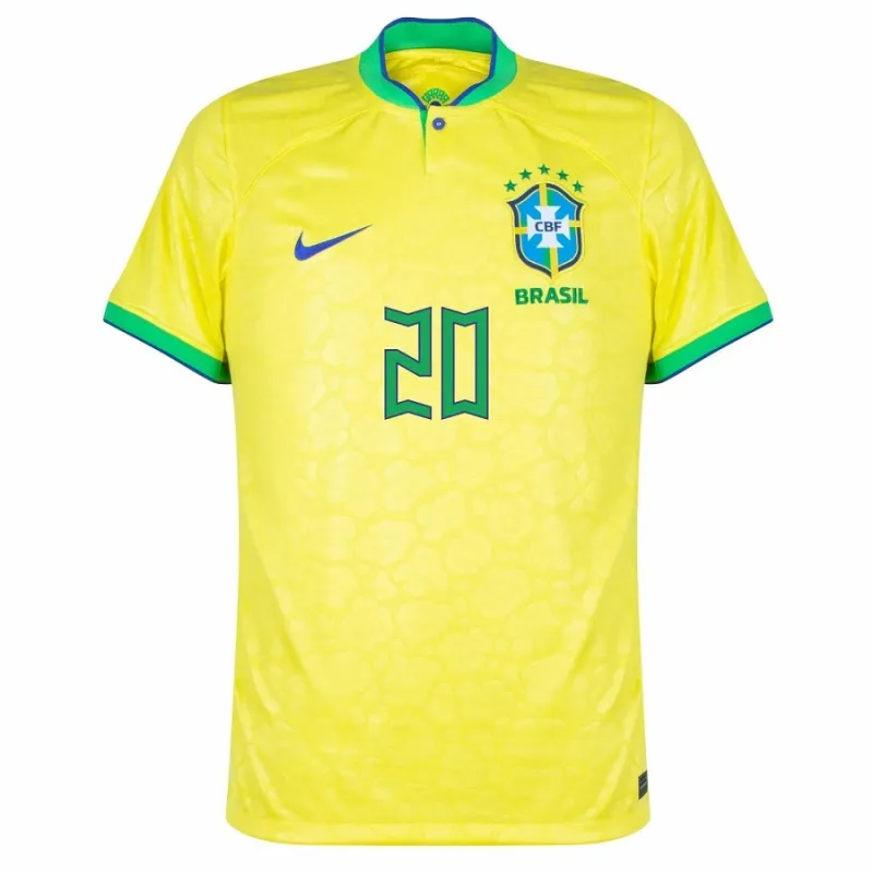VINI JR, Brazil 2022 World Cup Home Fan Jersey (Yellow)