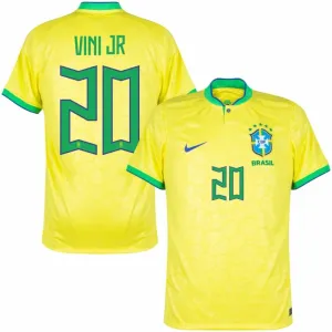 VINI JR, Brazil 2022 World Cup Home Fan Jersey (Yellow)