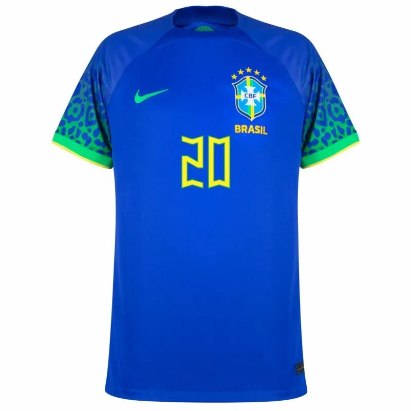 Vini Jr, Brazil 2022 World Cup Children's Away Fan Jersey (Blue)