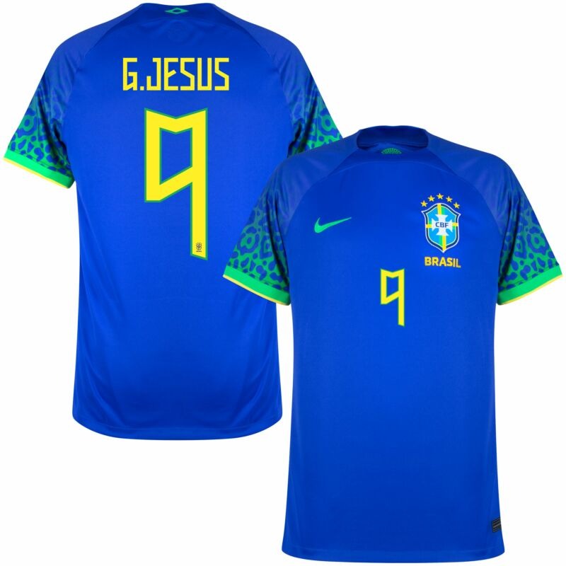 Maglia fuori casa G. Jesus Brasile Copa del Mondo 2022 - Blu