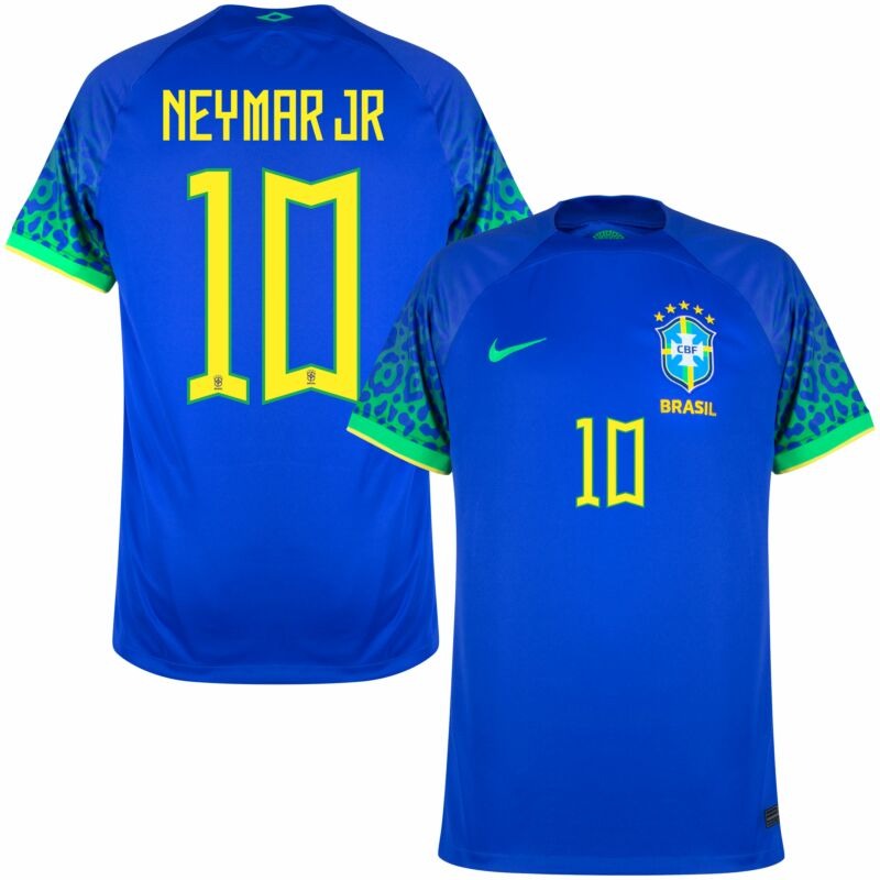 Neymar JR, Brazil 2022 FIFA World Cup Away Fan Jersey (Blue)