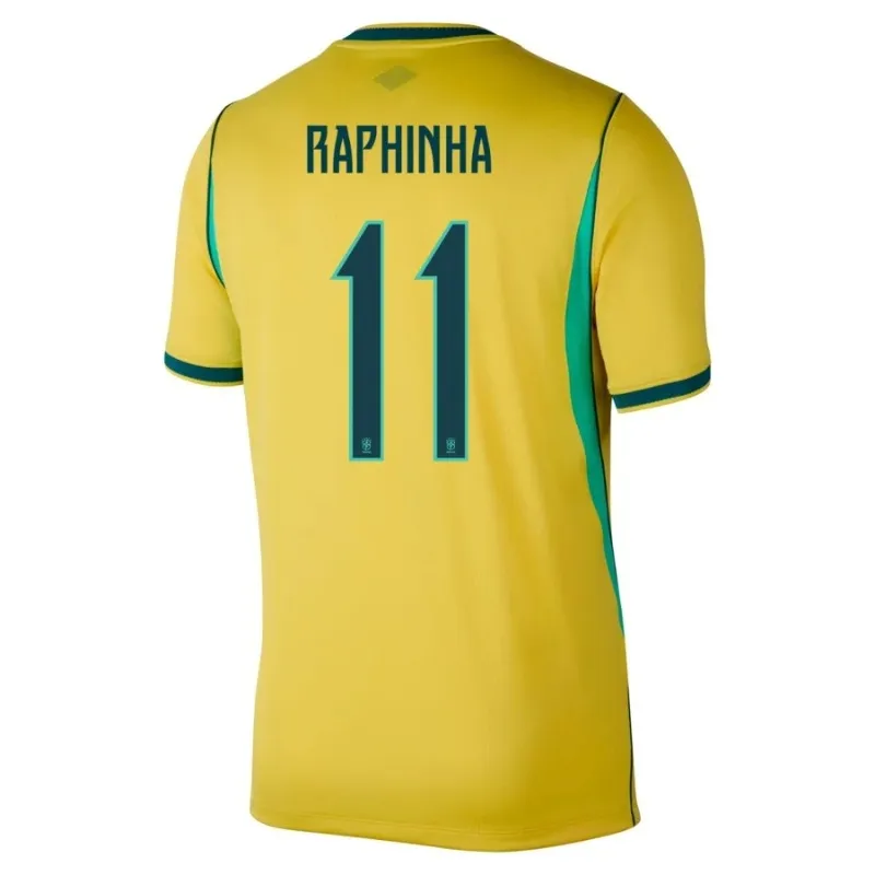 Brazil RAPHINHA 2026/27 Home Kids Kit Yellow