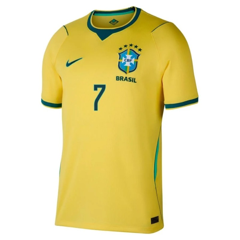 Brazil VINI JR 2026/27 Home Kids Kit Yellow