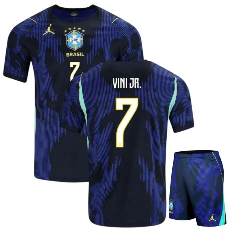Completo Away Bambini Brasile VINI JR 2026/27 Blu