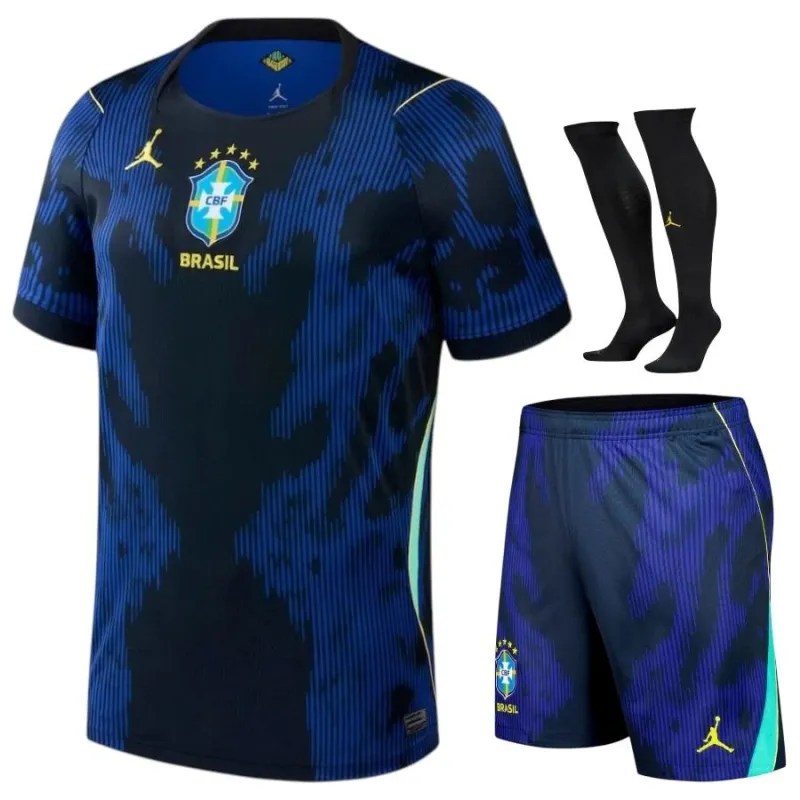 Brésil 2026/27 Kit Enfant Extérieur Bleu