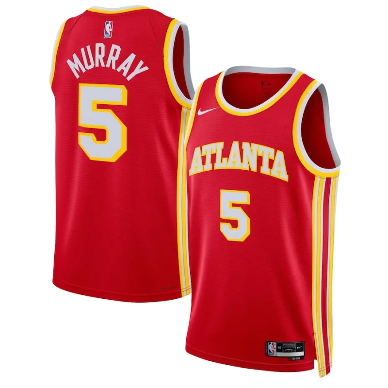 Dejounte Murray, Maglia Swingman unisex degli Atlanta Hawks - Edizione Icona - Rosso