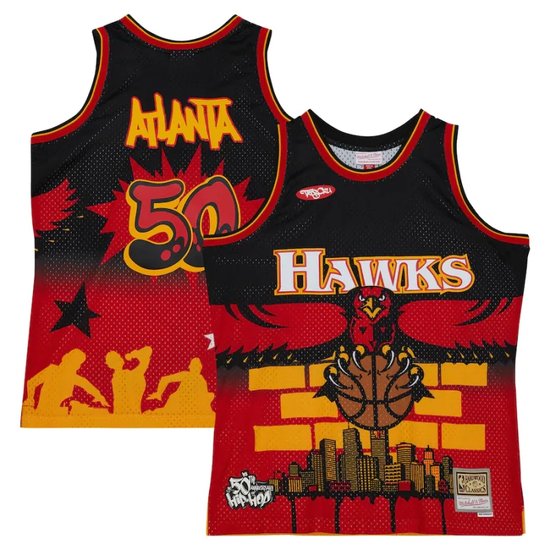 Canotta Basket Atlanta Hawks Mitchell & Ness x Tats Cru HWC Fashion