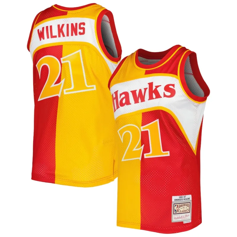 Dominique Wilkins Hawks Mitchell & Ness 1986/87 Hardwood Classics Trikot