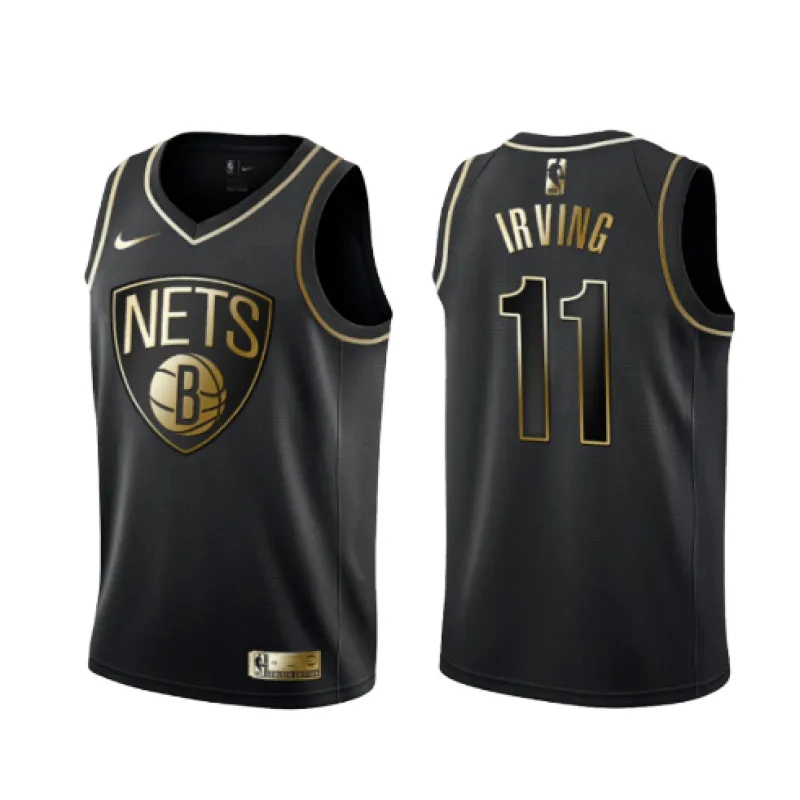 Kyrie Irving, de los Brooklyn Nets - Negro/Oro