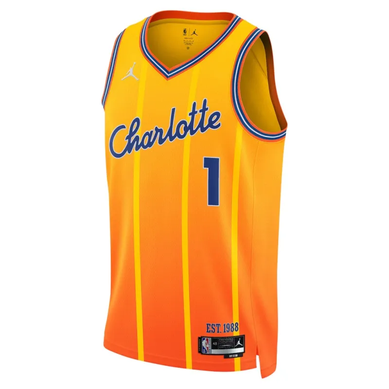 Charlotte Hornets LaMelo Ball 2025/26 Maillot Swingman - Édition Ville - Orange