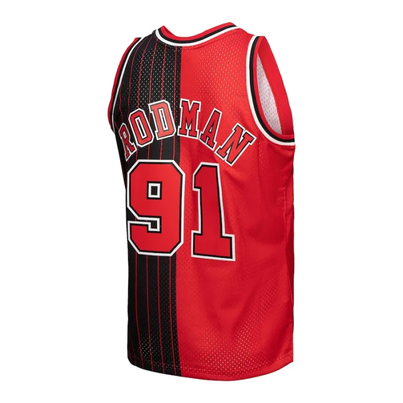Maglia Dennis Rodman Chicago Bulls Mitchell & Ness Hardwood Classics 1995/96 Split Swingman