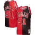 Dennis Rodman Chicago Bulls Mitchell & Ness Big & Tall Hardwood Classics 1995/96 Split Swingman Jersey