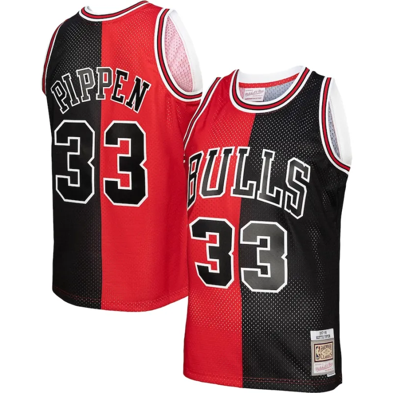 Scottie Pippen Maillot Swingman Split des Hardwood Classics 1997/98 des Chicago Bulls Mitchell & Ness - Rouge/Noir