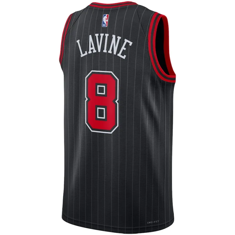 Zach LaVine Camiseta Swingman Unisex de la marca Jordan de los Chicago Bulls - Edición Declaración - Negro