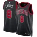 Zach LaVine Camiseta Swingman Unisex de la marca Jordan de los Chicago Bulls - Edición Declaración - Negro