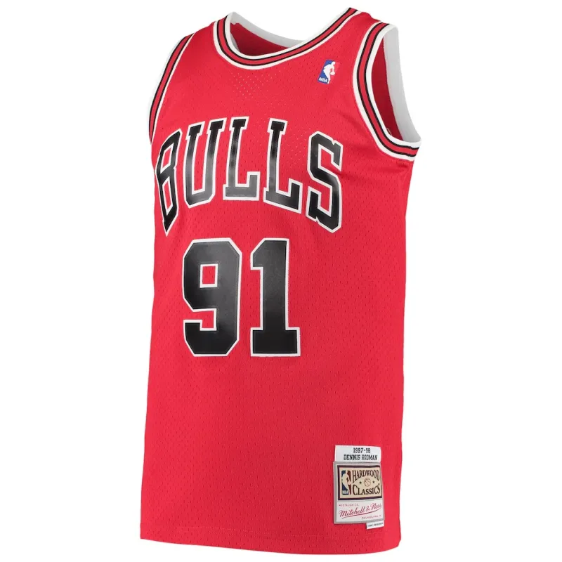 Chicago Bulls Maillot Swingman Dennis Rodman - Rouge