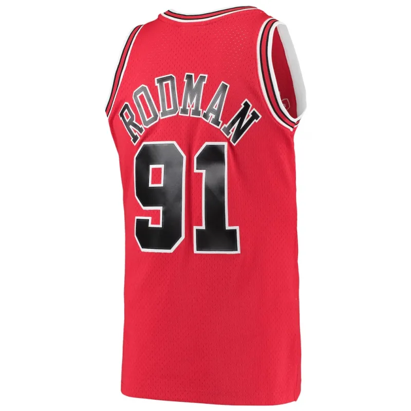 Chicago Bulls Maillot Swingman Dennis Rodman - Rouge