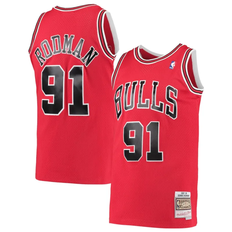 Chicago Bulls Maillot Swingman Dennis Rodman - Rouge