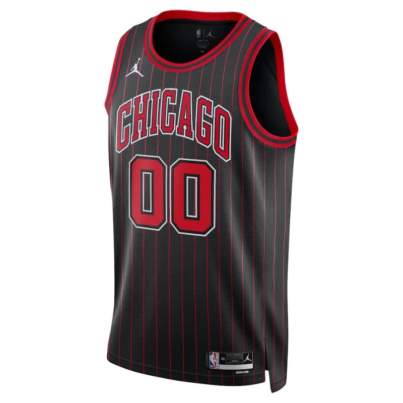 Chicago Bulls 2025/26 Unisex Swingman individuelles Trikot - Statement Edition - Schwarz