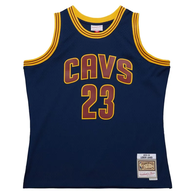 Camiseta Swingman Clásica Azul Marino Cleveland Cavaliers LeBron James 2015/16