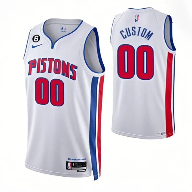 Maillot personnalisé, les Detroit Pistons, 2022/23 - Édition de l'Association - Blanc