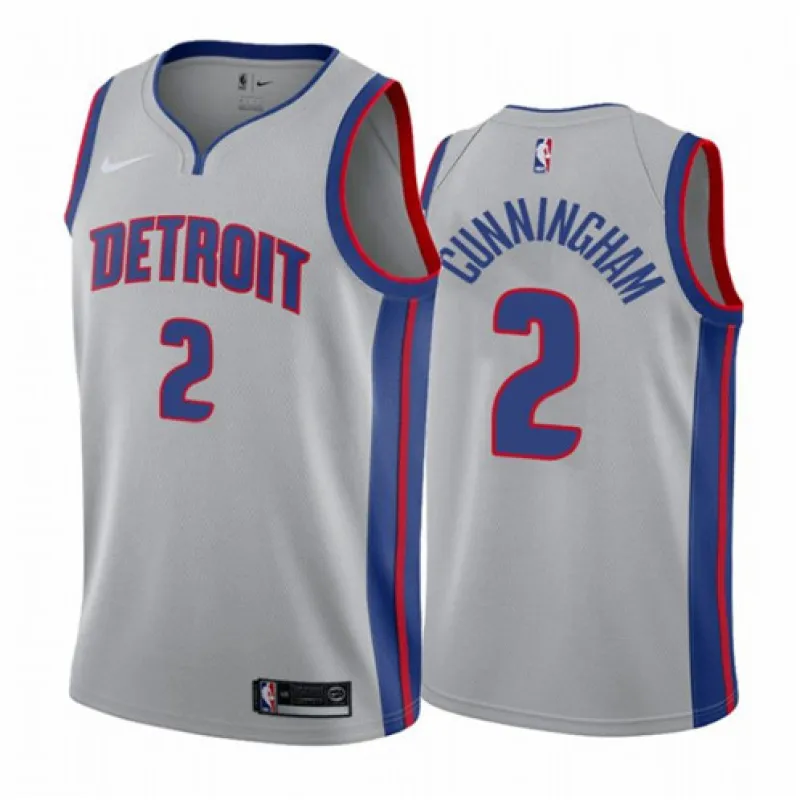 Le maillot de Cade Cunningham, les Detroit Pistons, 2020/21 - Édition Déclaration - Gris