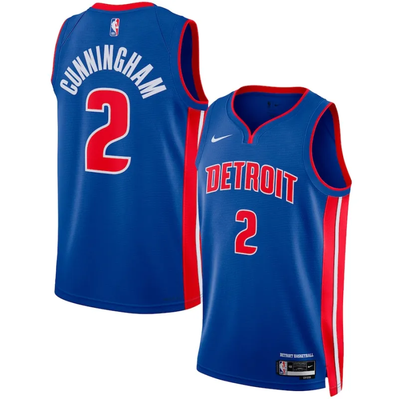 Cade Cunningham, Maglia Swingman unisex dei Detroit Pistons - Edizione Icona - Blu